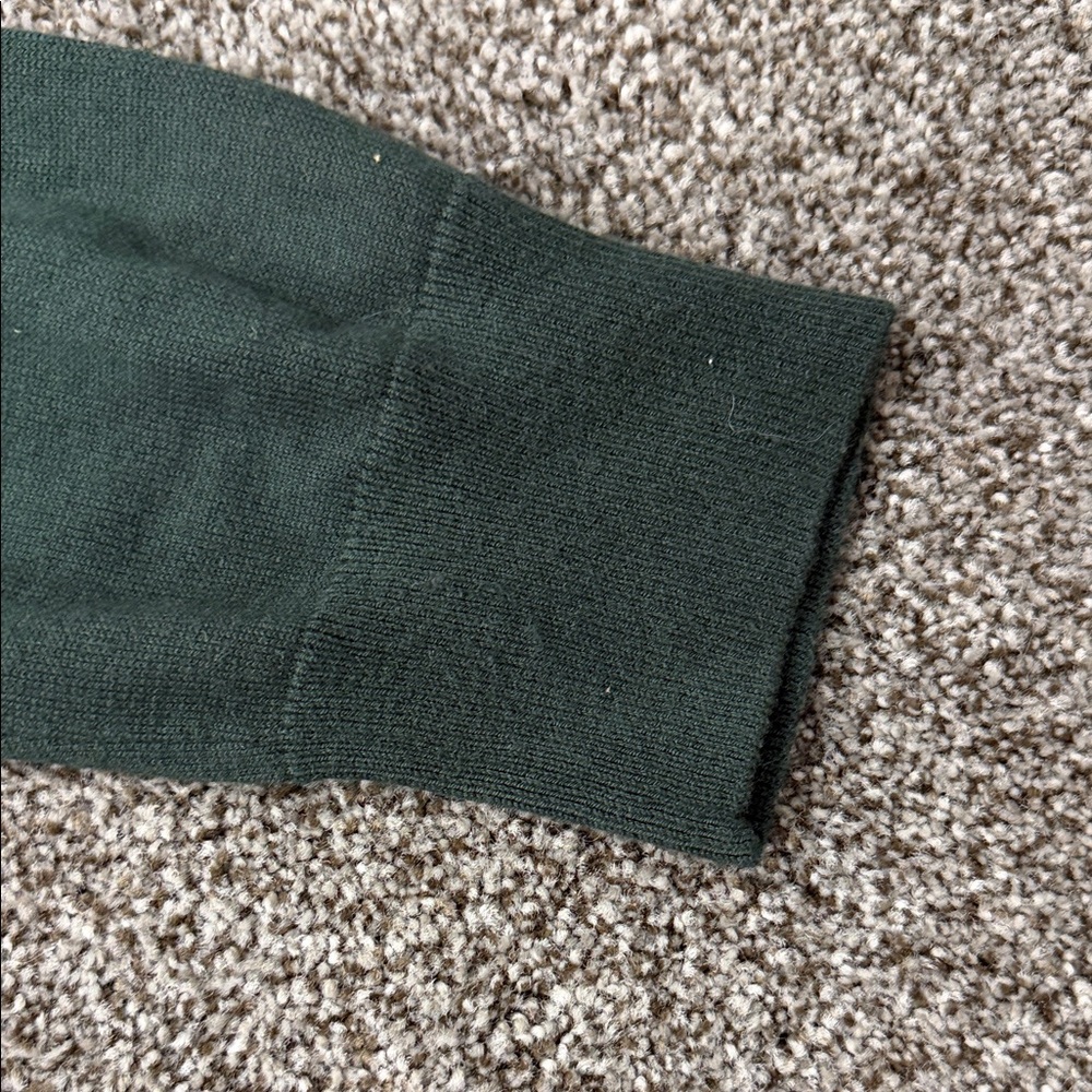 Banana Republic Silk and Cashmere Forest Green V-Neck Sweater - Picture 4 of 5